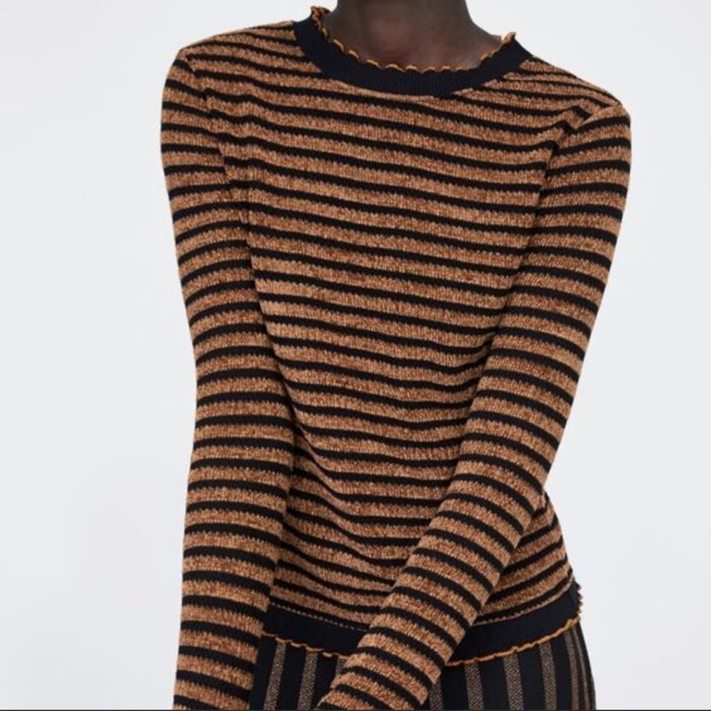 NWT❤️ Zara striped chenille sz Small